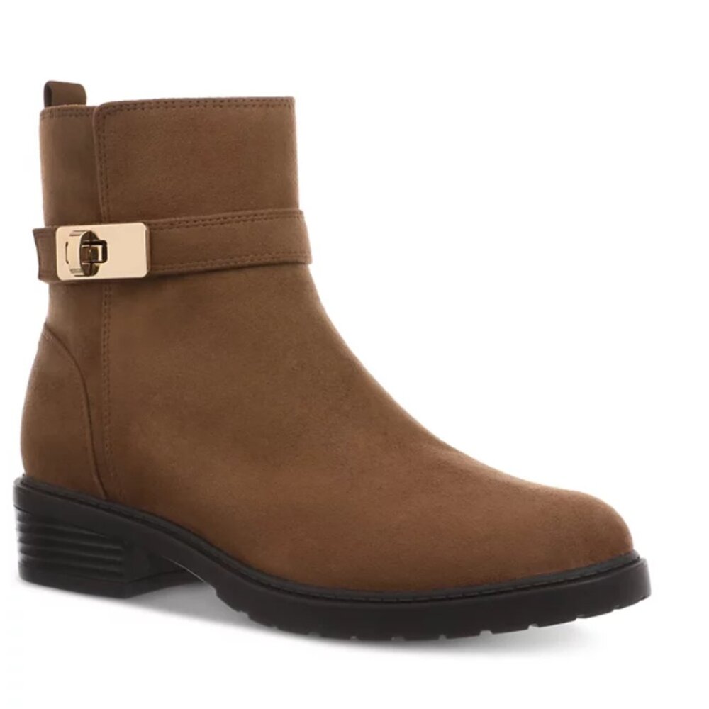 Giani Bernini Women's Becca Memory Foam Buckled Booties, Mocha